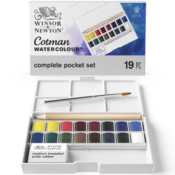 Cotman Complete Pocket Watercolour Set 19pc