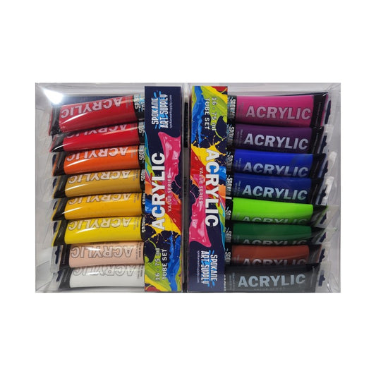 16 - 75ml Tube Acrlyic Set; Value Series