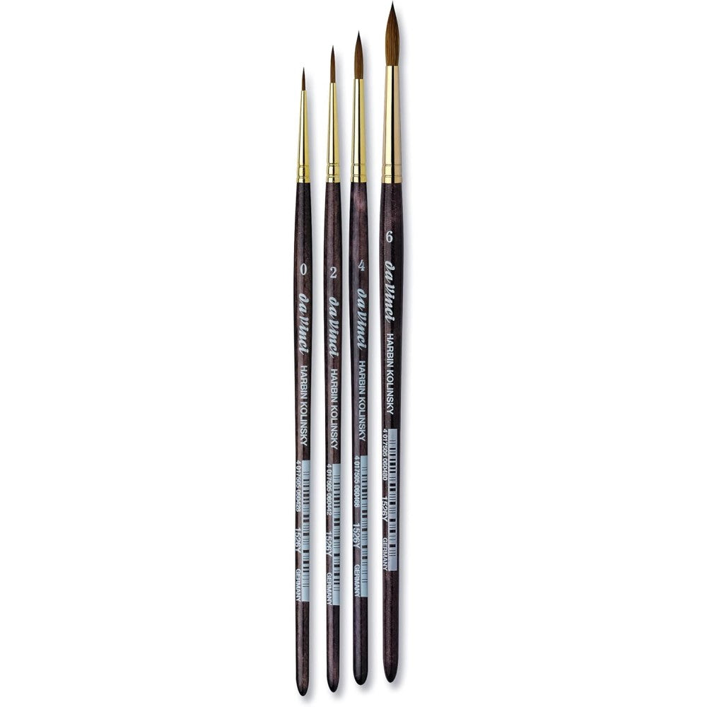 #5547A2 Harbin Kolinsky 1526Y Red Sable Rounds Brush Set/4