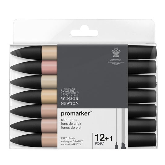 12+1 #0290172 SkinTones Winsor & Newton (Alcohol) ProMarker Set
