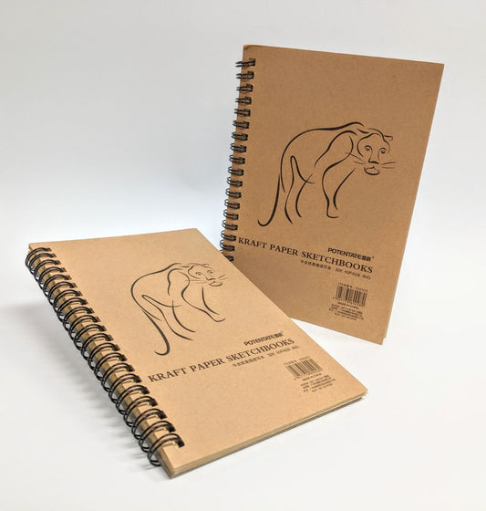 Potentate Spiral-bound Kraft Paper Sketchbook 130x190mm