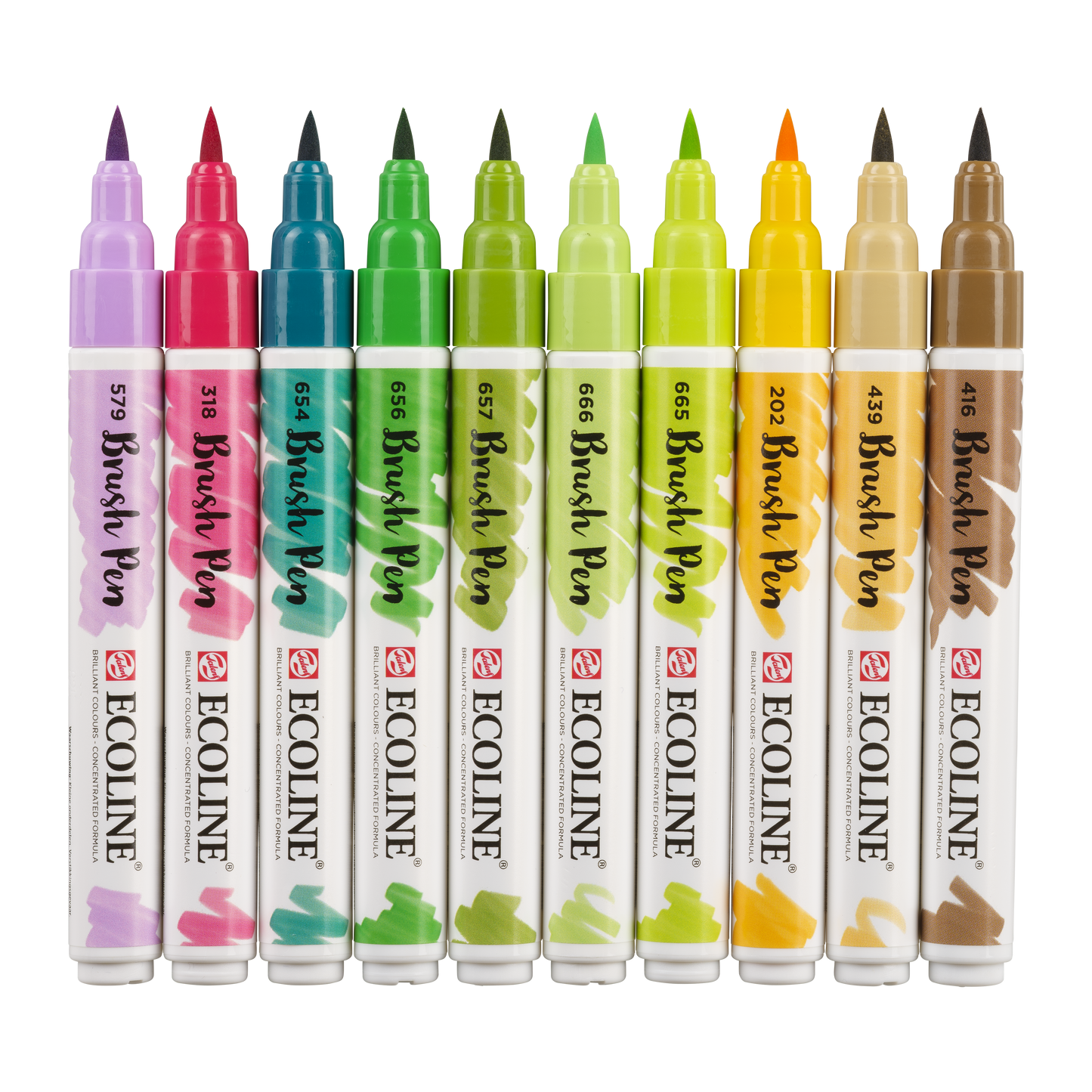 Ecoline BOTANICAL Brush Pen Set: 10 Markers