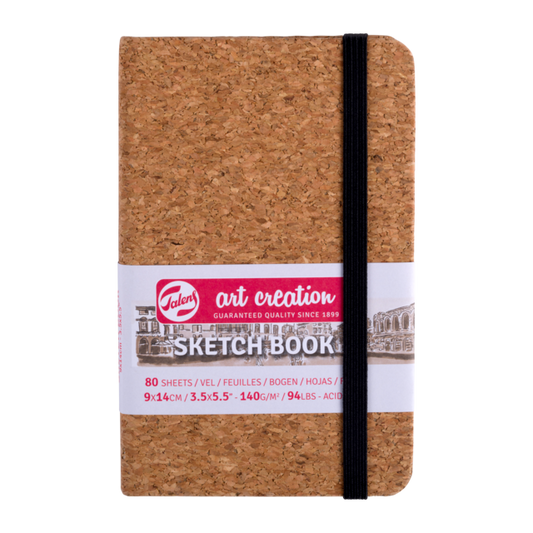 NEW Talens Art Creation Sketchbook - CORK 5.5" x 3.5" Small Portrait