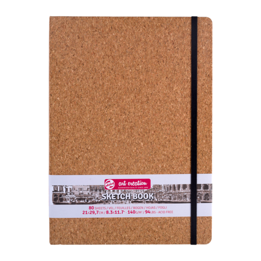NEW Talens Art Creation Sketchbook - CORK 11.7" x 8.3" Large Portrait