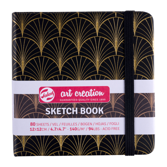 NEW-Talens Art Creation Sketchbook - ART DECO 4.7" x 4.7" Small Square
