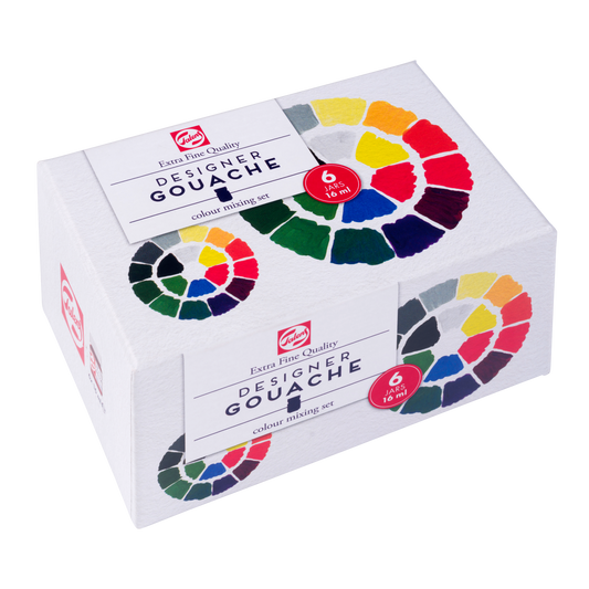 Talens Designer Gouache: Colour Mixing Set with 6 16ml jars