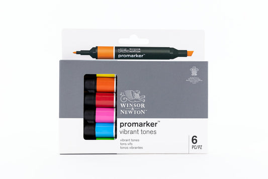 6 Marker #0290110 Vibrant Tones ProMarker (Alcohol) Set