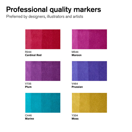 6 Marker #0290111 Rich Tones ProMarker (Alcohol) Set