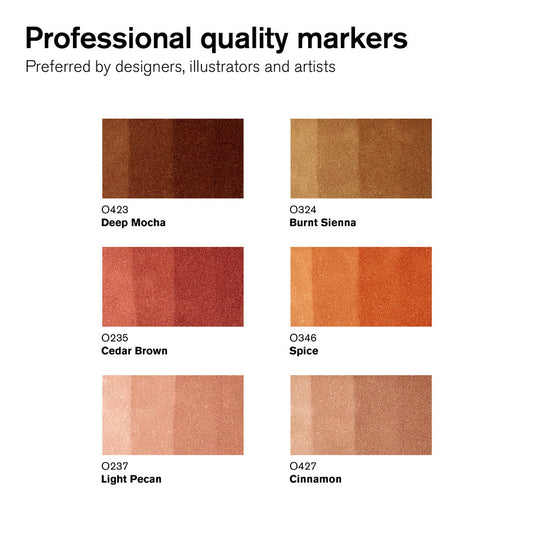 6 Marker #0290115 Skin Tones #2 ProMarker (Alcohol) Set