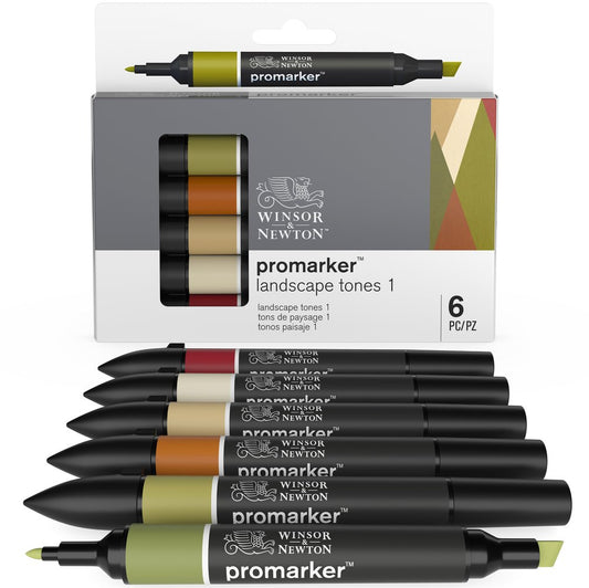 6 Marker #0290117 Landscape ProMarker (Alcohol) Set