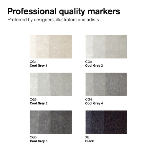 6 Marker #0290154 Neutral Tones ProMarker (Alcohol) Set