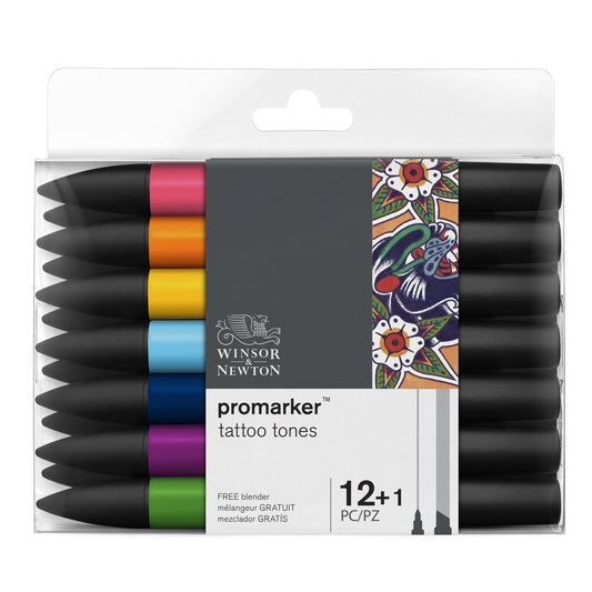 12+1 Tattoo Tones Winsor & Newton ProMarker Set