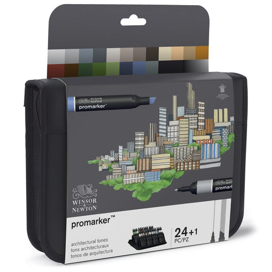 24+1 #0290163 Architecture Winsor & Newton ProMarker Set