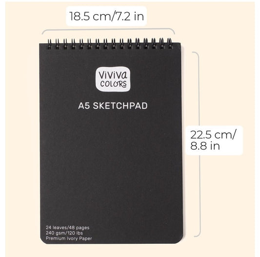 A5 Viviva SketchPad: Replacement for Travel Paint Kit