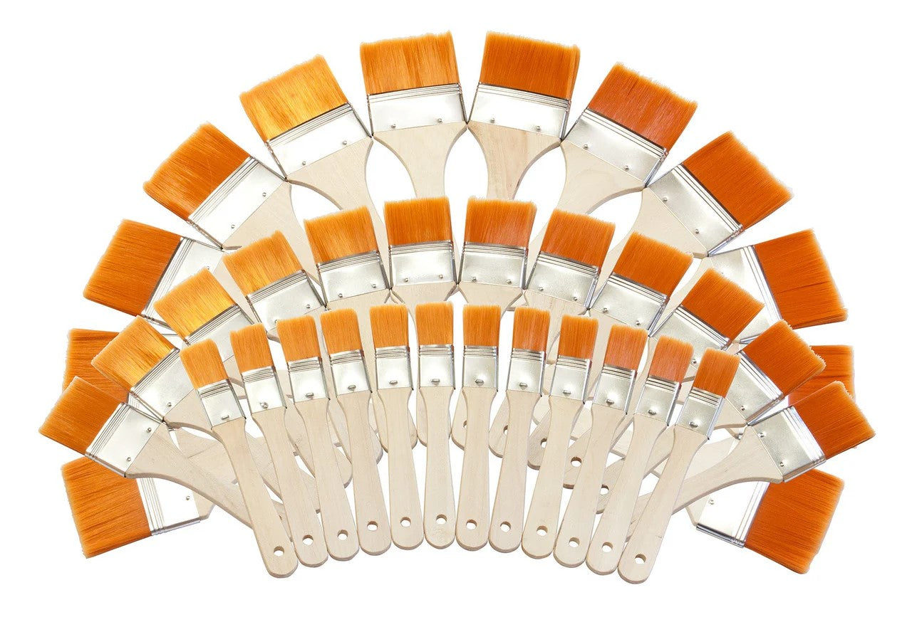 36 Assorted Synthetic Wash Brushes