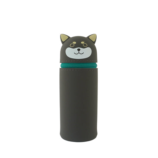 Black Shiba Punilabo Stand Up Pen Case