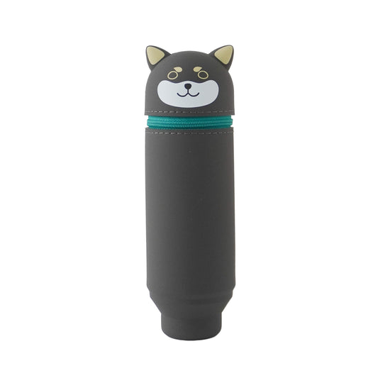 Black Shiba Punilabo Stand Up Pen Case