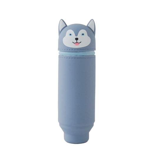 Gray Husky Punilabo Stand Up Pen Case