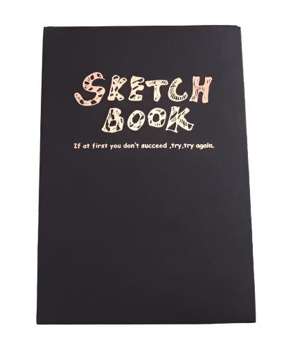 Black Cover Rustic Bound Potentate Sketch 21x14.2cm - 120pg/soft-cover