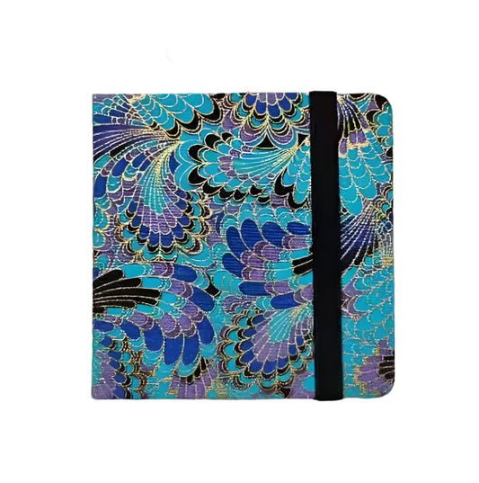 100% Cotton Cold-Press Watercolor Handbook Cool Blue Marbled Cover