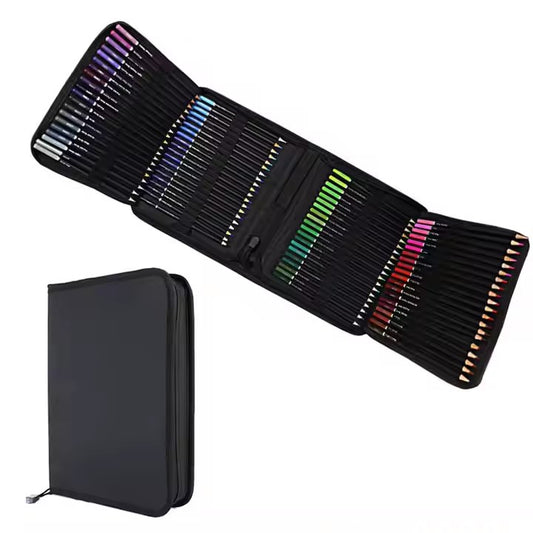 120 Colored Pencil Set in a Black Fabric Pencil Case