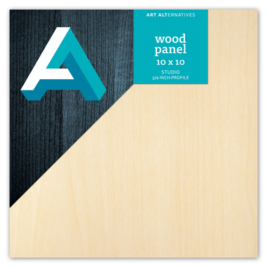 Art Alternatives 3/4" Deep Wood Panel 10"x10" - Box of 4