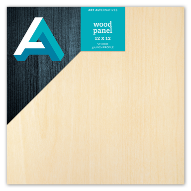 Art Alternatives 3/4" Deep Wood Panel 12"x12" - Box of 4