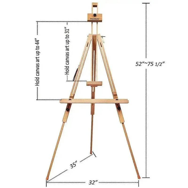 MEEDEN Tripod Plein Air Painting Easel with Carrying Case-W07E