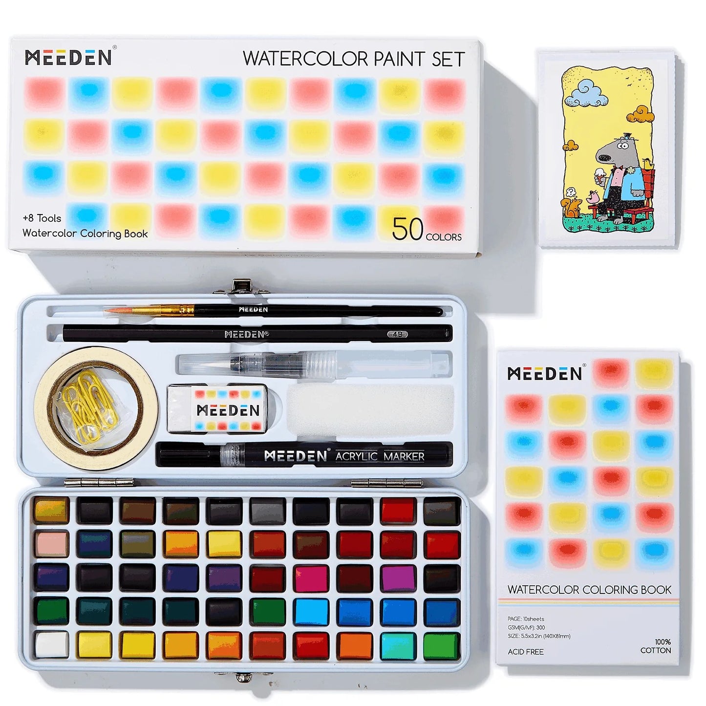 Meeden Travel Watercolor Paint Set