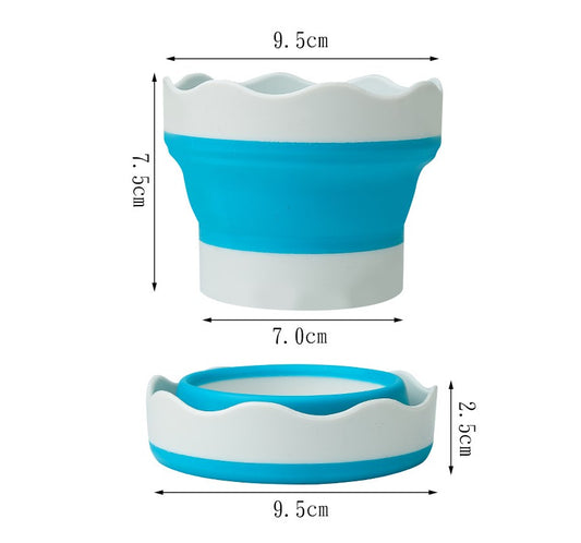 Round Collapsable Silicone Water Bucket: Assorted Colors