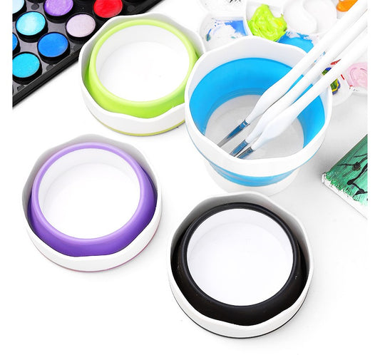 Round Collapsable Silicone Water Bucket: Assorted Colors