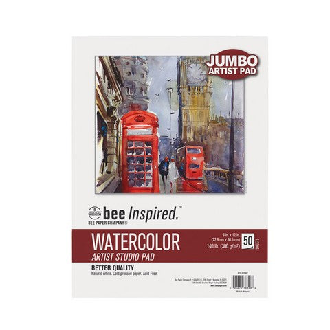 9"x12" Watercolor JUMBO Artist Pad 140# with 50 sheets