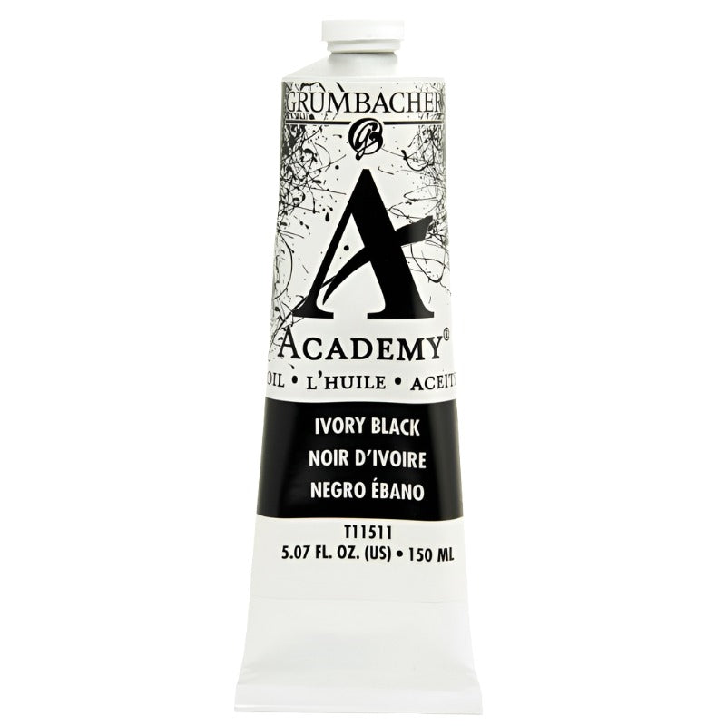 Ivory Black 150ml Academy Oil