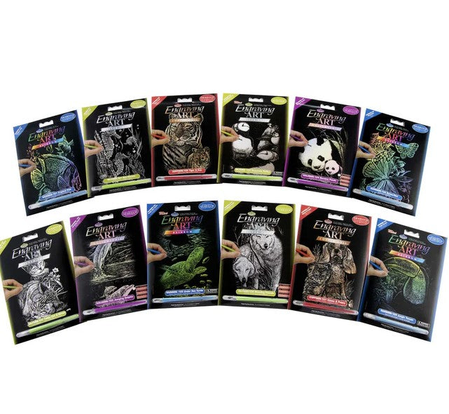 Mini Engraving Sets: 12 Assorted