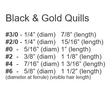 Black Gold Quill - 6 sizes available