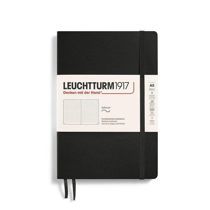 Black A5 Medium Hardcover Dotted Classic Notebook from Leuchtturm1917