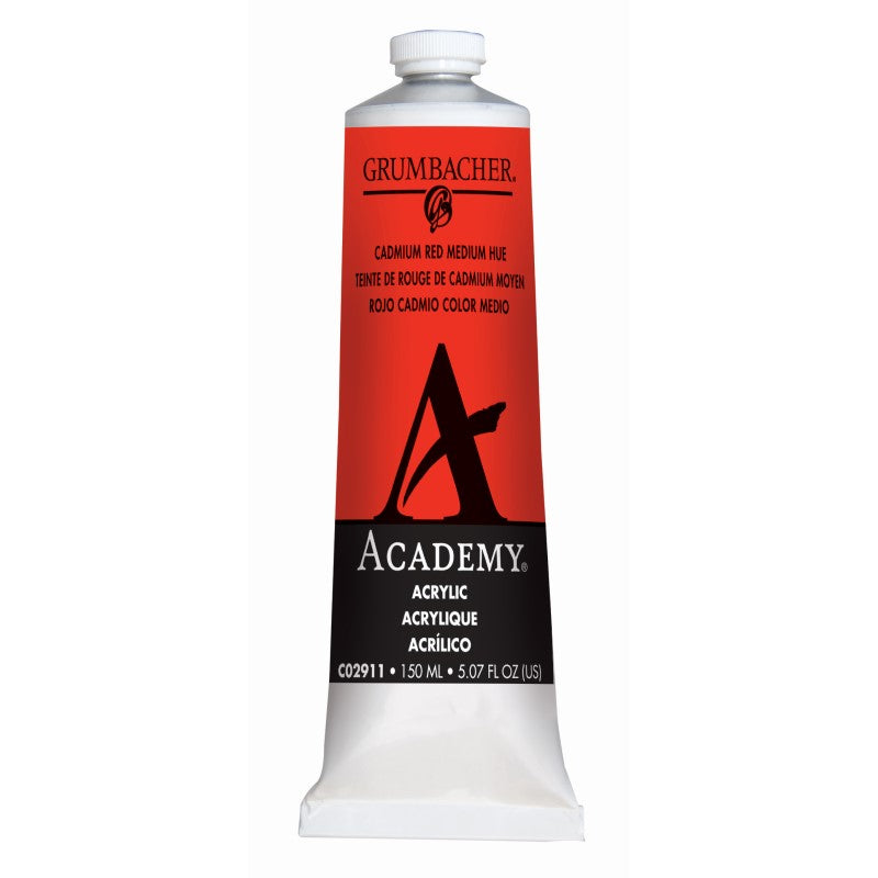 150ml Academy Acrylic Cadmium Red Medium Hue