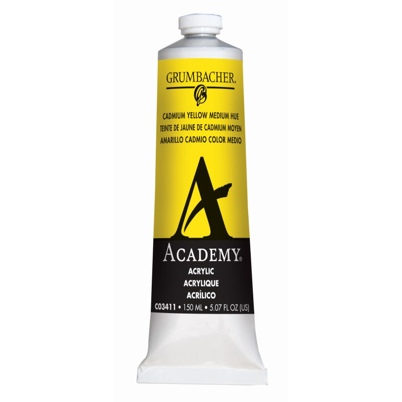 150ml Academy Acrylic Cadmium Yellow Medium Hue