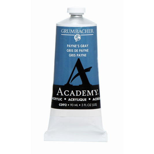 C092 Payne's Gray 90ml Grumbacher Academy Acrylic tube