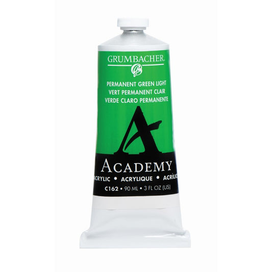 C162 Permanent Green Light 90ml Grumbacher Academy Acrylic tube