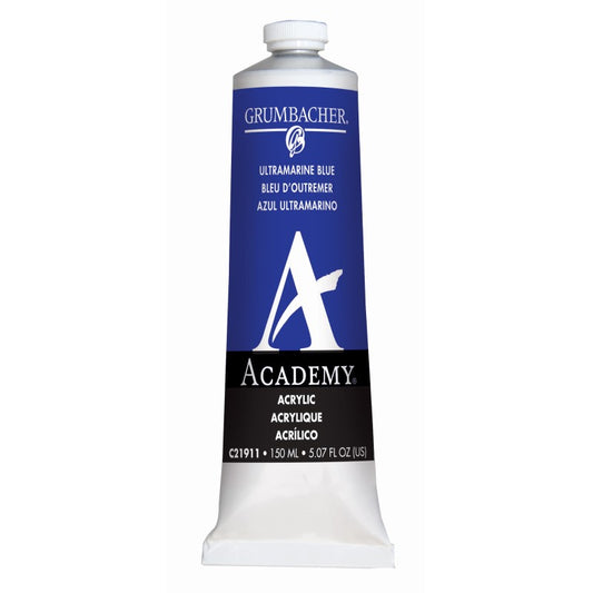 C219 Ultramarine Blue 150ml Grumbacher Academy Acrylic tube