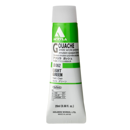 Light Green 20ml Holbein Acrylic Gouache Tube D062