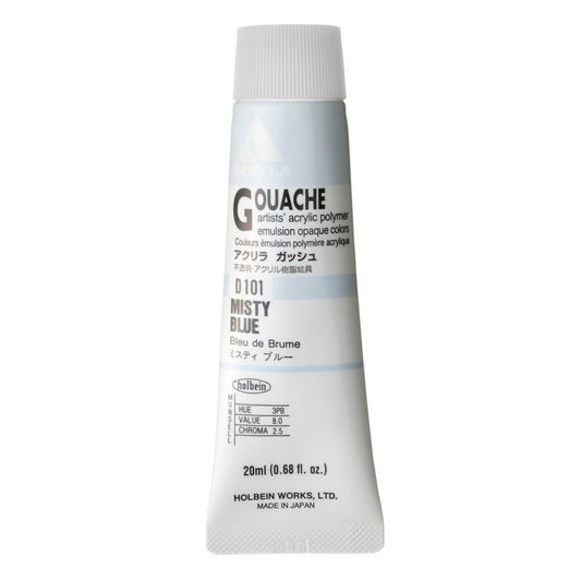 Misty Blue 20ml Holbein Acrylic Gouache Tube D101