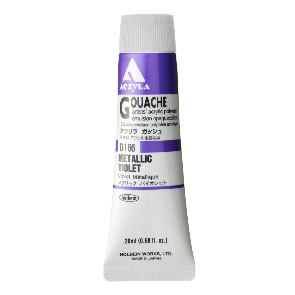 Metallic Violet 20ml Holbein Acrylic Gouache Tube D186