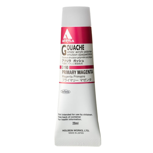 Primary Magenta 20ml Holbein Acrylic Gouache Tube D190