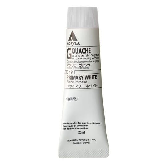 Primary White 20ml Holbein Acrylic Gouache Tube D194