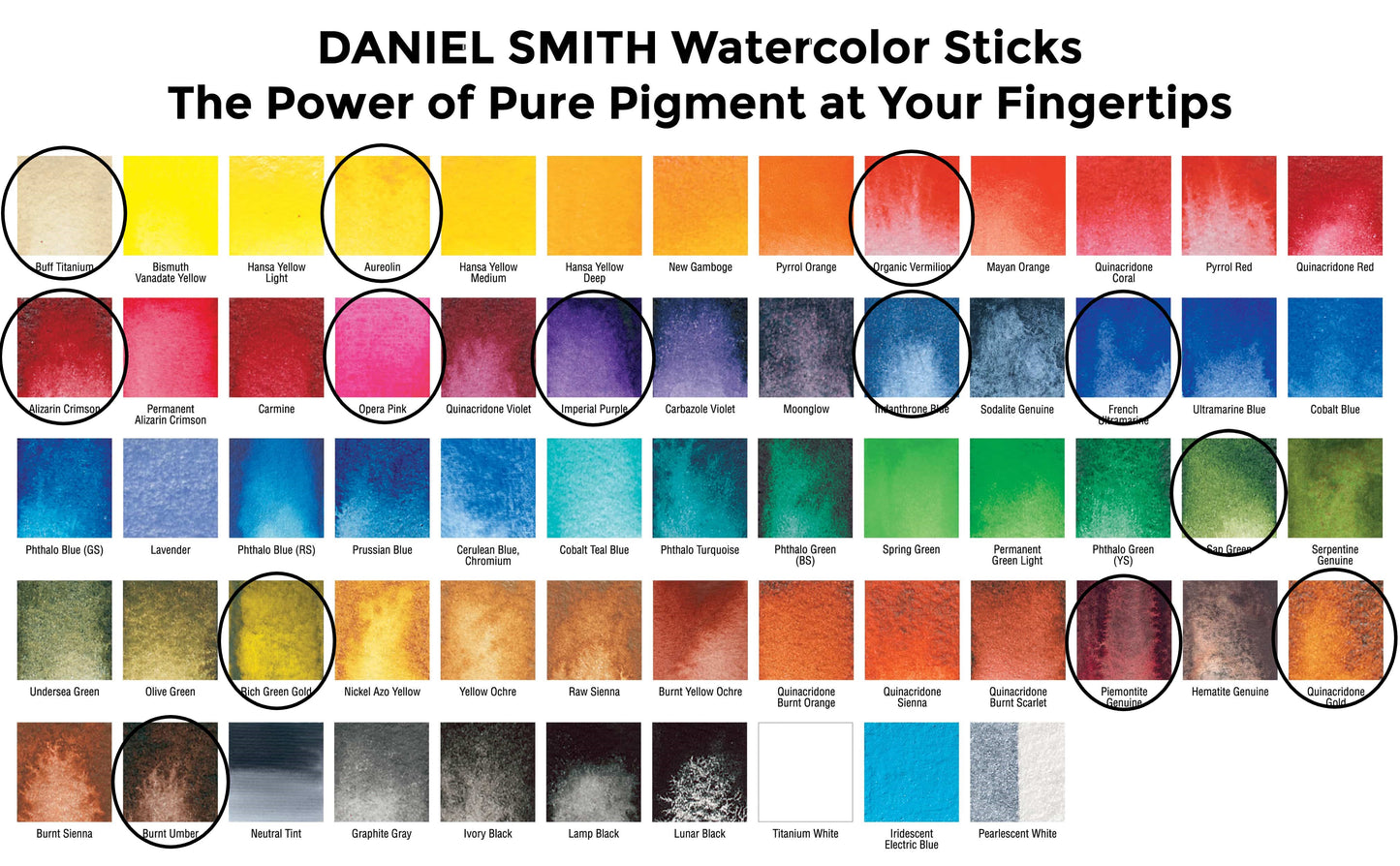 Landscape Set: Daniel Smith Watercolor Sticks (with bonus pouch)