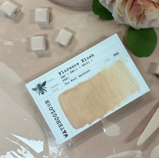 Florence Blush Half Pan Watercolor: Stoneground Paint Co.