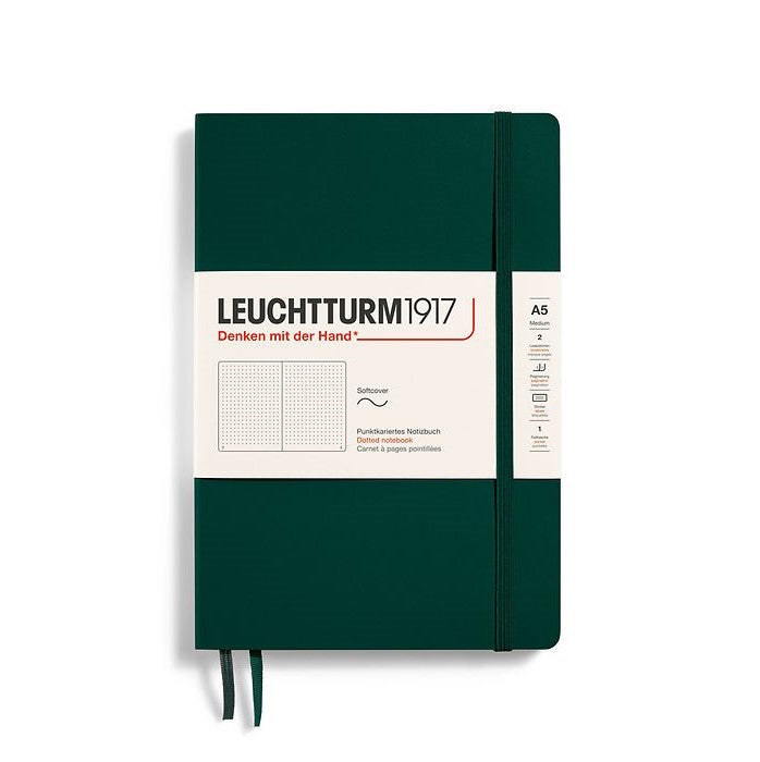 Forest Green A5 Medium Softcover Dotted Notebook from Leuchtturm1917