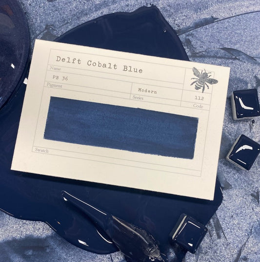 Delft Blue Half Pan Gouache: Stoneground Paint Co.